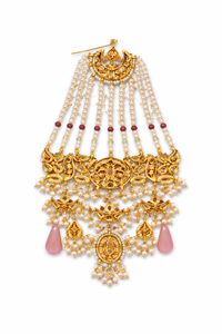 Royal Head Ethnic Style Zinc Alloy Adjustable <b>Hair</b> Chain for Women-<b>Wedding</b> Bridal & Valentine's Day Occasions - Product Image 3