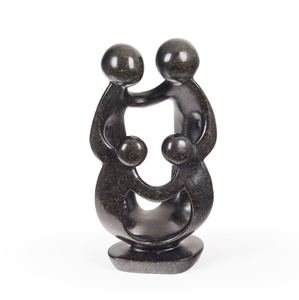 Elegantly carved soapstone <b>flower</b> sculpture displaying detailed petal textures, available at wholesale prices. - Product Image 2