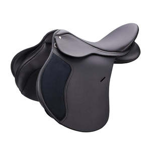 Selle d'obstacle anglaise avec arceau en bois, construction en cuir et quincaillerie nickelée - Product Image 3