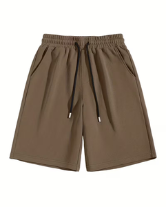 Men's Solid Color Breathable Plain Dyed Quick Dry Elastic Waist Shorts Mid Waist Casual Athletic Wear Pockets Spandex/Polyester - Product Image 3