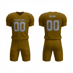 Ensemble complet personnalisé d'uniformes de football américain pour hommes adultes, vêtements de sport d'équipe personnalisés, comprenant maillot et pantalon, grandes tailles, 100% personnalisable - Product Image 5