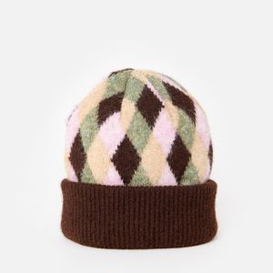 Gorro Unisex con Rayas Horizontales Rosa y Naranja, Borde Acanalado, Gorro Térmico Cálido para Invierno, Accesorios Casuales de Moda Urbana - Product Image 2
