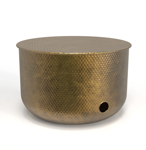 Support de tuyau d'arrosage en métal martelé robuste pour jardin, pot décoratif extérieur, rangement de tuyau d'eau de qualité supérieure - Product Image 1