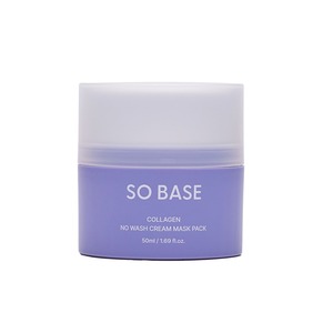 [ECOSMEC] SO BASE Masque Crème au Collagène Sans Rinçage avec Contenant Distributeur Fraîcheur – Hydratant Visage en Crème - Product Image 1