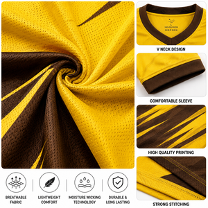 Ensemble de maillots de football personnalisés OEM, uniforme de football, vêtements de sport en gros pour équipes, maillots à manches courtes et shorts pour hommes et garçons, kit de club par sublimation - Product Image 5