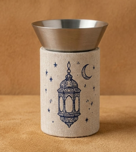 Brûleur d'encens en calligraphie arabe moderne, en acier inoxydable, fait main, avec housse en lin, décoration religieuse, utilisation toute saison - Product Image 4