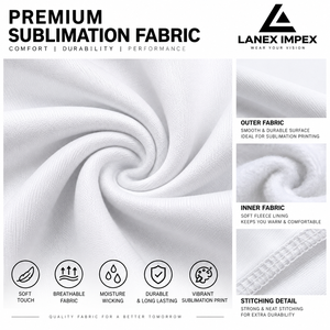 Sweat-shirts à capuche personnalisés avec impression intégrale blanche par sublimation pour hommes et femmes, qualité supérieure, vêtements streetwear - Product Image 5