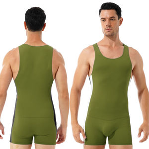 OEM Quick Dry Light Weight Stretch Wrestling Bodybuilding <b>Men</b> Gym Fitness Sport Sleeveless Shirt Casual Skinny Stringer <b>Singlet</b> - Product Image 1