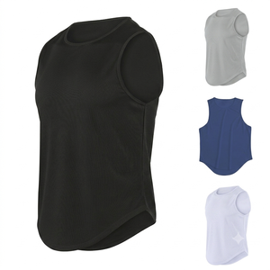 Prix d'usine Chine Bangladesh OEM Logo personnalisé Broderie Européenne Américaine Marathon Séchage rapide Course à pied Hommes Gilet de sport - Product Image 1