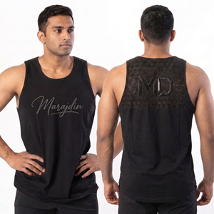 Men's Barbell Grip Tank Top Gym Fitness Bodybuilding Workout Singlet Athletic Performance Polyester/Cotton Eco-Friendly - Product Image 1