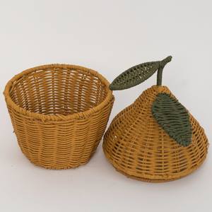 Adorable fruit shape <b>basket</b> hamper for kids high quality <b>rattan</b> <b>storage</b> <b>baskets</b> nursery decor - Product Image 2