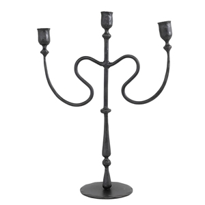 Support de bougie élégant en fer doré poli, forme bouclée, pour décoration de Noël, de Pâques, ou comme centre de table. - Product Image 6