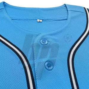 Pakistan Manufacturer Baseball Jersey Button <b>Down</b> Baseball Jersey Solid Color Baseball Jersey - Product Image 3