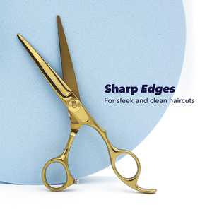 Tijeras de Peluquería Profesionales de Acero Quirúrgico, Tijeras para Peinar el Cabello con Acabado de Titanio Dorado Espejo, Tijeras para Recortar el Cabello - Product Image 3