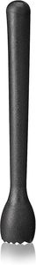 Cuchara mezcladora de barra Saleem International de acero inoxidable con forma de lágrima y cabeza de muddler negra para cócteles y mocktails - Product Image 2
