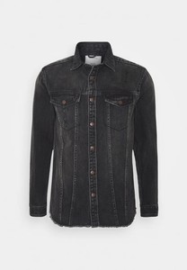 Veste en jean slim déchirée pour homme, noire, non doublée, délavée, ourlet effiloché, col rabattu, manches classiques, décontractée, printemps, style vintage, fermeture avant - Product Image 5