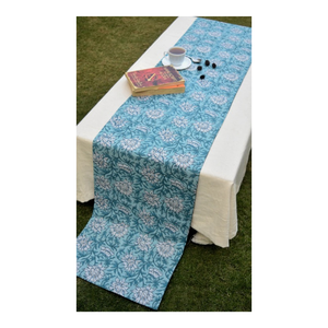 280 GSM Double Sided Weave Eco Sustainable High Quality Classic Floral Printed Cotton <b>Table</b> <b>Runner</b> Washable Home Use 35x200 Cm - Product Image 1
