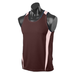 <b>Men's</b> Navy Blue Sleeveless Tank Top Moisture Wicking Polyester Regular Fit All Seasons Solid Color Sport <b>Vest</b> - Product Image 6