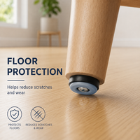 Glissière de pied de table fixe en PTFE de 30 mm pour un déplacement fluide des meubles