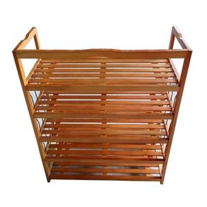 Scarpiera Moderna a 5 Ripiani in Legno, Mobile Contenitore per Scarpe da Casa con Spazio per 6 Paia, Colore Legno Naturale - Product Image 5