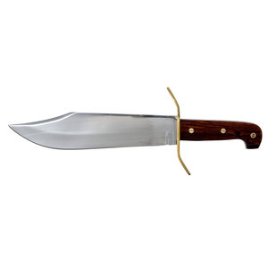 Cuchillo Bowie de Acero Inoxidable con Mango de Madera, Hoja Fija, Herramienta Utilitaria para Campismo, Supervivencia y Aventuras al Aire Libre - Product Image 1
