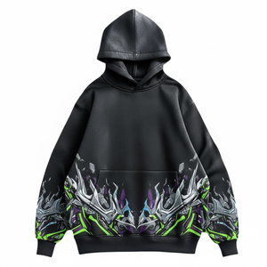 Sudadera con Capucha de Invierno con Logotipo Personalizado, Sudadera Negra para Hombre, Estilo Urbano, 280 g/m², Mezcla de Poliéster/Algodón, Impermeable y Transpirable - Product Image 1