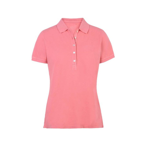 Polo de Manga Corta Rosa para Mujer, Alta Calidad, 100% Algodón Piqué, Tejido de Punto, Color Sólido, Corte Regular, 2026 - Product Image 2