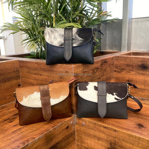 Monederos de cuero de piel de vaca natural, bandolera de piel de vaca occidental, bolsos de mano multiusos con estilo para mujer - Product Image 4