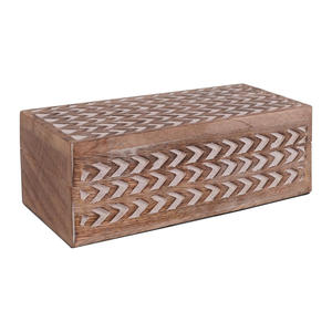 Hot Sale Unique Handmade Mango Wood Keepsake <b>Storage</b> <b>Box</b> Light Burnt Wooden Decorative Carving for Jewelry <b>Storage</b>-Good Price - Product Image 2