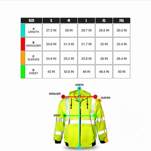 Customizable High Visibility ANSI Class 3 <b>LED</b> Flash Polyester Breathable Waterproof Plus Size Safety Hoodie Work Wear - Product Image 6