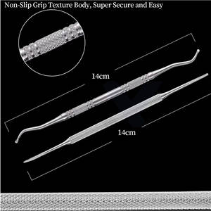 Lot de 2 lime à ongles incarnés et extracteurs avec étui de rangement - Outil professionnel double face 100 % acier inoxydable pour ongles incarnés - Product Image 5