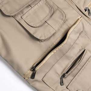 Chaleco Cargo Transpirable Informal para Hombre con Múltiples Bolsillos, Chaleco Cargo de Alta Calidad con Cierre para Hombre - Product Image 5
