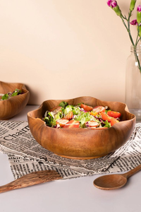 Tazón para Ensalada de Madera Natural India con Diseño Estadounidense y Londinense, Fabricante de Tazones de Madera de Acacia - Product Image 6