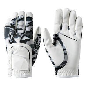 White Pink Genuine Leather Golf Glove Left Hand Breathable Non Slip Adjustable Wrist <b>Strap</b> Unisex Sports Performance - Product Image 5