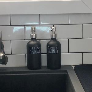 Distributeur de savon noir pour vaisselle et lavage des mains, idéal pour l'évier de cuisine, support de savon liquide et usage domestique - Product Image 4