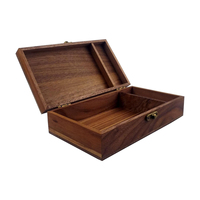 Nouvelles arrivées Boîte en bois de noyer avec cloison Boîte en bois personnalisée pour souvenirs, photos, bagues à bijoux et boîtes à vin à bas prix