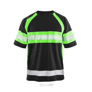 Reflective Safety T Shirt for Man Traffic Roadway Security Safety Shirts With Short Sleeves <b>Work</b> Wear T-shirt for men - Product Image 5