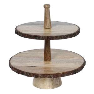 Soporte para tartas de madera y metal de diseño moderno, soporte único para fiesta, boda, Hotel, decoración de tartas en casa, color marrón - Product Image 1