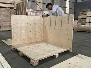 Solid Plywood Wooden <b>Crate</b> for Transport Packaging Durable Stackable Structure - Product Image 4