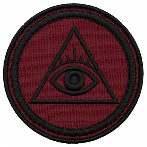 Parche Masónico de Escuadra y Compás, Bordado en Blanco y Negro, Distintivo de la Francmasonería, Aplique para Uniforme Ritual - Product Image 3