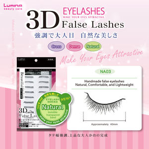 Pestañas Postizas Hechas a Mano de Alta Calidad NA03 al por Mayor con Efecto 3D, Autoadhesivas y Reutilizables para Mayoristas en Línea, Estilo Natural - Product Image 4