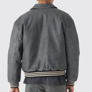 Custom <b>Men</b> Varsity <b>Jacket</b> Vintage Letterman <b>Baseball</b> <b>Jacket</b> Wool Body Faux Leather Sleeves OEM ODM Private Label Bulk Manufactur - Product Image 5
