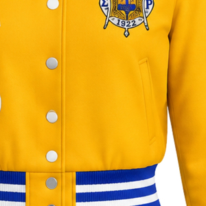 Blouson Bomber Femme Sigma Gamma Rho en Satin, Coupe Courte, Fermeture Éclair Intégrale, Léger, Style Décontracté Streetwear, Vêtement de Sororité, Vêtement d'Extérieur Tendance - Product Image 6