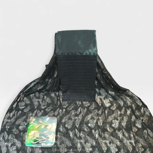Dirac Fransawi de Lujo Azul Cielo con Patrón Multicolor y Detalles Bordados en Oro para Bodas Somalíes - Product Image 6