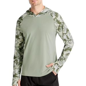 Sudadera con Capucha de Camuflaje para Hombre, Manga Larga, Protección UPF 50 Anti-UV, Ropa de Pesca, Camisa de Poliéster - Product Image 1