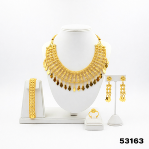 Collier élégant pour femme MOLL JEWELLERS en laiton plaqué or avec zircon naturel certifié par un tiers, design feuille tendance pour mariage - Product Image 3