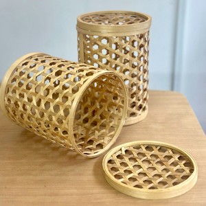 Set of woven <b>bamboo</b> lid boxes sweet brownie packaging <b>container</b> cheapest price storage box - Product Image 1
