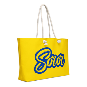 Sigma Gamma Rho Weekender <b>Bag</b> SGRHO Soror Pretty Poodles Yellow Travel Tote <b>Large</b> Capacity Overnight Gift <b>Beach</b> <b>Bag</b> Custom - Product Image 3