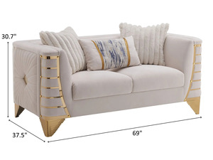 Royal Luxury Solid Teak Wood <b>Sofa</b> Set Classical 6 Seater Velvet Couch Gold Coffee <b>Side</b> <b>Table</b> Modern Art Deco Living Room Furnitu - Product Image 2