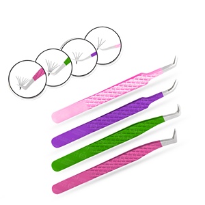 Pinzas de extensión de pestañas de alta precisión con punta fina, perfectas para artistas profesionales de pestañas, embalaje personalizado - Product Image 4
